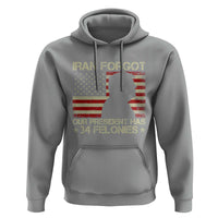 Iran Forgot Our President Has 34 Felonies Hoodie Funny Political Satire Patriotic Flag