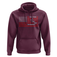 Everything Is Fine Trust Your Government Patriotic Flag Hoodie Sarcastic Political Humor