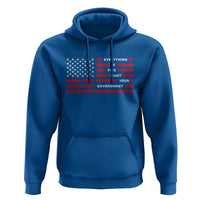 Everything Is Fine Trust Your Government Patriotic Flag Hoodie Sarcastic Political Humor