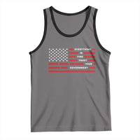 Everything Is Fine Trust Your Government Patriotic Flag Tank Top Sarcastic Political Humor