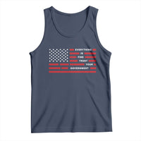 Everything Is Fine Trust Your Government Patriotic Flag Tank Top Sarcastic Political Humor