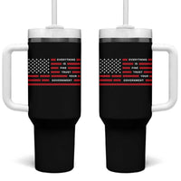 Everything Is Fine Trust Your Government Patriotic Flag Tumbler With Handle Sarcastic Political Humor