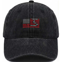 Everything Is Fine Trust Your Government Patriotic Flag Washed Cotton Baseball Cap Sarcastic Political Humor