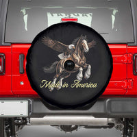 Made in America Patriotic Eagle and Horse Spare Tire Cover Strong American Pride Western Style
