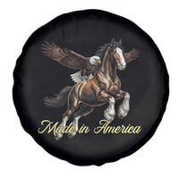 Made in America Patriotic Eagle and Horse Spare Tire Cover Strong American Pride Western Style