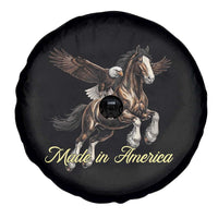 Made in America Patriotic Eagle and Horse Spare Tire Cover Strong American Pride Western Style