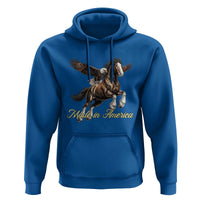 Made in America Patriotic Eagle and Horse Hoodie Strong American Pride Western Style