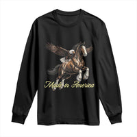 Made in America Patriotic Eagle and Horse Long Sleeve Shirt Strong American Pride Western Style