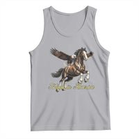 Made in America Patriotic Eagle and Horse Tank Top Strong American Pride Western Style