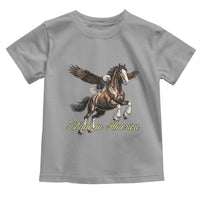Made in America Patriotic Eagle and Horse Toddler T Shirt Strong American Pride Western Style