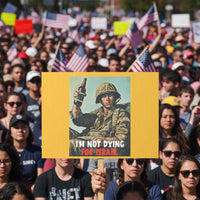 I’m Not Dying For Israel America First Veteran Protest Sign Anti Foreign War Military Statement