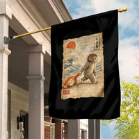 Baby Punch the Monkey Japanese Style Graphic Garden Flag Dragging Plush Toy Vintage Art Gift