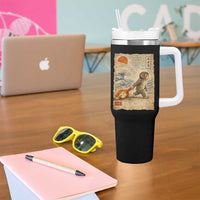 Baby Punch the Monkey Japanese Style Graphic Tumbler With Handle Dragging Plush Toy Vintage Art Gift