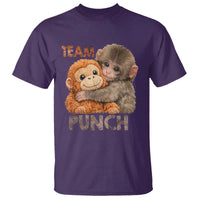 Team Punch Viral Baby Monkey T Shirt Cute Monkey Hugging Plush Toy Internet Trend Gift