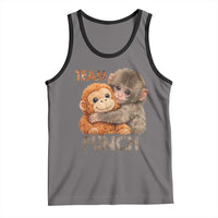 Team Punch Viral Baby Monkey Tank Top Cute Monkey Hugging Plush Toy Internet Trend Gift