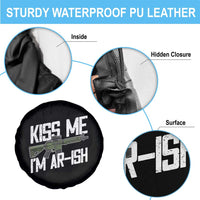 Kiss Me Im ARish Funny St Patricks Day Spare Tire Cover Tactical Irish Humor for Gun Enthusiasts