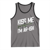 Kiss Me Im ARish Funny St Patricks Day Tank Top Tactical Irish Humor for Gun Enthusiasts
