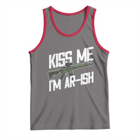 Kiss Me Im ARish Funny St Patricks Day Tank Top Tactical Irish Humor for Gun Enthusiasts