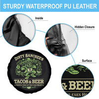 Dirty Sanchezs Tacos and Beer Funny Fiesta Spare Tire Cover Cerveza Cold as Your Exes Heart Mexican Party Humor