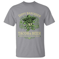 Dirty Sanchezs Tacos and Beer Funny Fiesta T Shirt Cerveza Cold as Your Exes Heart Mexican Party Humor