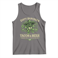 Dirty Sanchezs Tacos and Beer Funny Fiesta Tank Top Cerveza Cold as Your Exes Heart Mexican Party Humor