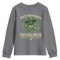 Dirty Sanchezs Tacos and Beer Funny Fiesta Youth Sweatshirt Cerveza Cold as Your Exes Heart Mexican Party Humor