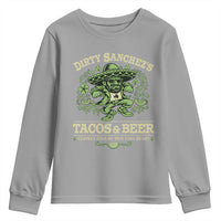 Dirty Sanchezs Tacos and Beer Funny Fiesta Youth Sweatshirt Cerveza Cold as Your Exes Heart Mexican Party Humor