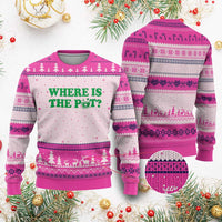 Where Is The Pot Funny St Patricks Day Ugly Christmas Sweater Lucky Clover Irish Drinking Humor