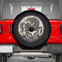 Year of the Fire Horse 1966 2026 Graphic Spare Tire Cover 60 Years Chinese Zodiac Horse Vintage Style