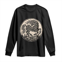 Year of the Fire Horse 1966 2026 Graphic Long Sleeve Shirt 60 Years Chinese Zodiac Horse Vintage Style