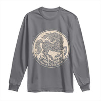 Year of the Fire Horse 1966 2026 Graphic Long Sleeve Shirt 60 Years Chinese Zodiac Horse Vintage Style