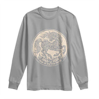Year of the Fire Horse 1966 2026 Graphic Long Sleeve Shirt 60 Years Chinese Zodiac Horse Vintage Style