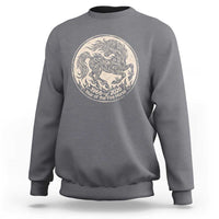 Year of the Fire Horse 1966 2026 Graphic Sweatshirt 60 Years Chinese Zodiac Horse Vintage Style