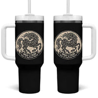Year of the Fire Horse 1966 2026 Graphic Tumbler With Handle 60 Years Chinese Zodiac Horse Vintage Style