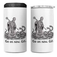 Go On Now Git Funny Saint Patrick Banishing Snakes 4 in 1 Can Cooler Tumbler Irish History Humor St Patricks Day