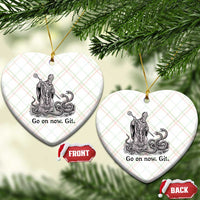 Go On Now Git Funny Saint Patrick Banishing Snakes Ceramic Ornament Irish History Humor St Patricks Day