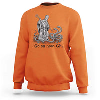 Go On Now Git Funny Saint Patrick Banishing Snakes Sweatshirt Irish History Humor St Patricks Day