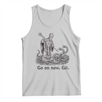 Go On Now Git Funny Saint Patrick Banishing Snakes Tank Top Irish History Humor St Patricks Day