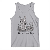 Go On Now Git Funny Saint Patrick Banishing Snakes Tank Top Irish History Humor St Patricks Day