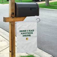 Irish I Had Another Drink Garden Flag Funny St Patricks Day Beer Drinking Joke Pub Humor