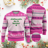 Redheads Do It Better Funny Irish Pride Ugly Christmas Sweater St Patricks Day Ginger Humor