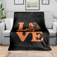 Love Punch the Baby Monkey Throw Blanket Cute Hugging Plush Toy Viral Friendship