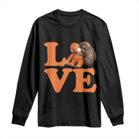 Love Punch the Baby Monkey Long Sleeve Shirt Cute Hugging Plush Toy Viral Friendship