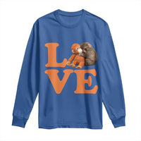 Love Punch the Baby Monkey Long Sleeve Shirt Cute Hugging Plush Toy Viral Friendship
