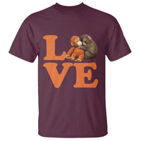 Love Punch the Baby Monkey T Shirt Cute Hugging Plush Toy Viral Friendship