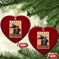 Resist Marine Veteran Political Protest Ceramic Ornament America First Anti War