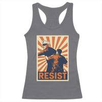 Resist Marine Veteran Political Protest Racerback Tank Top America First Anti War