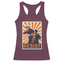 Resist Marine Veteran Political Protest Racerback Tank Top America First Anti War
