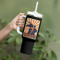 Resist Marine Veteran Political Protest Tumbler With Handle America First Anti War
