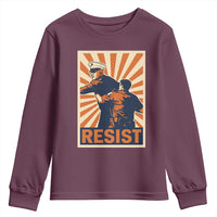 Resist Marine Veteran Political Protest Youth Sweatshirt America First Anti War
